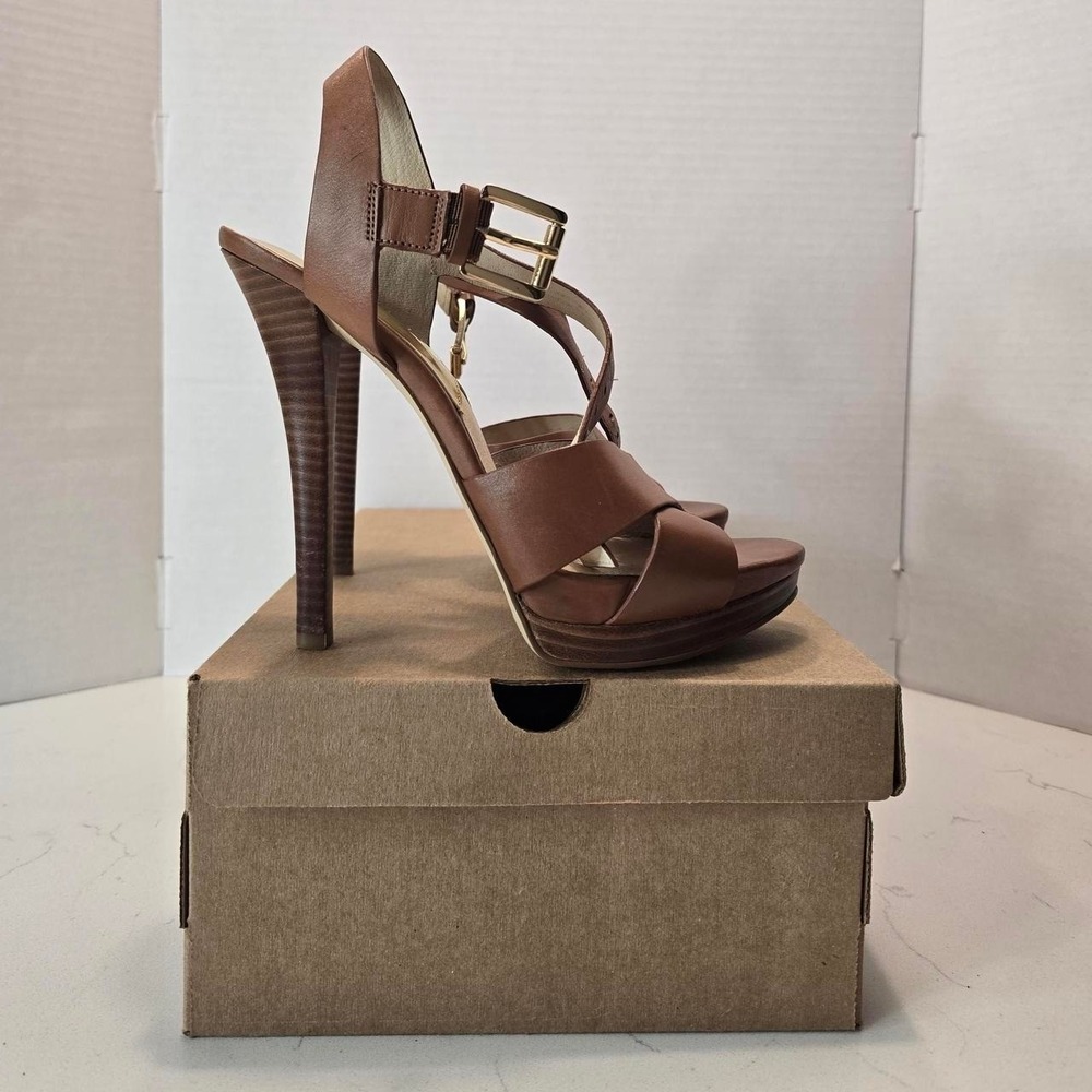 Michael kors Oksana Sandal luggage Brown‎ - 9.5 US